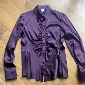 Armani purple silk blouse in perfect shape.